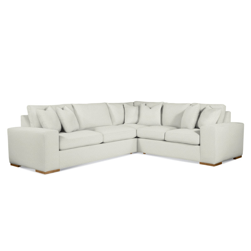 Canapé modulaire Memphis, Sunbrella beige à fines rayures; 6205-74, Orienté à droite, Miel