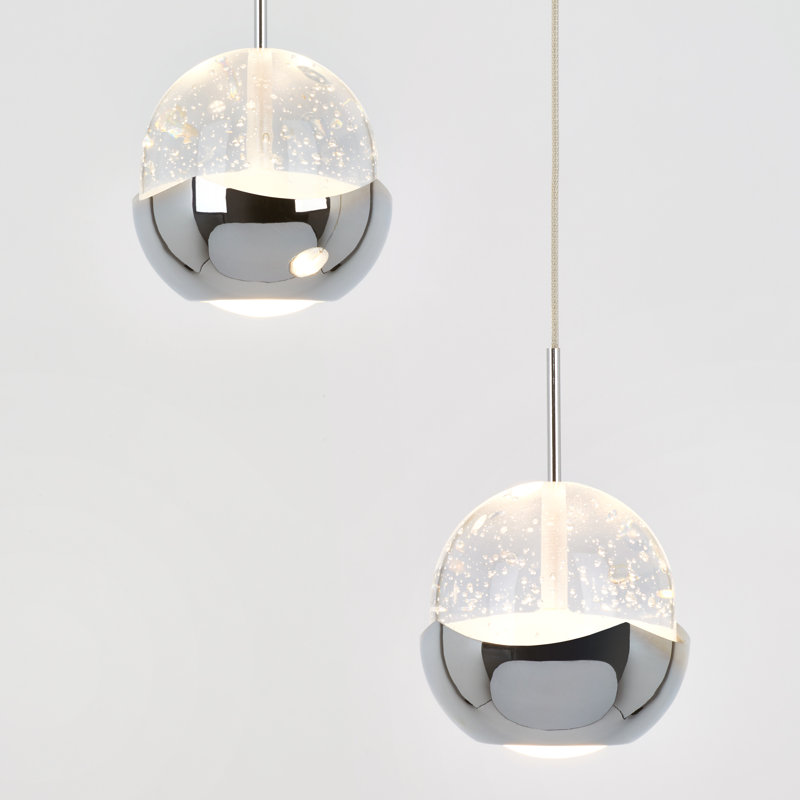 Moorcroft 5 - Light Chrome LED Cluster Pendant