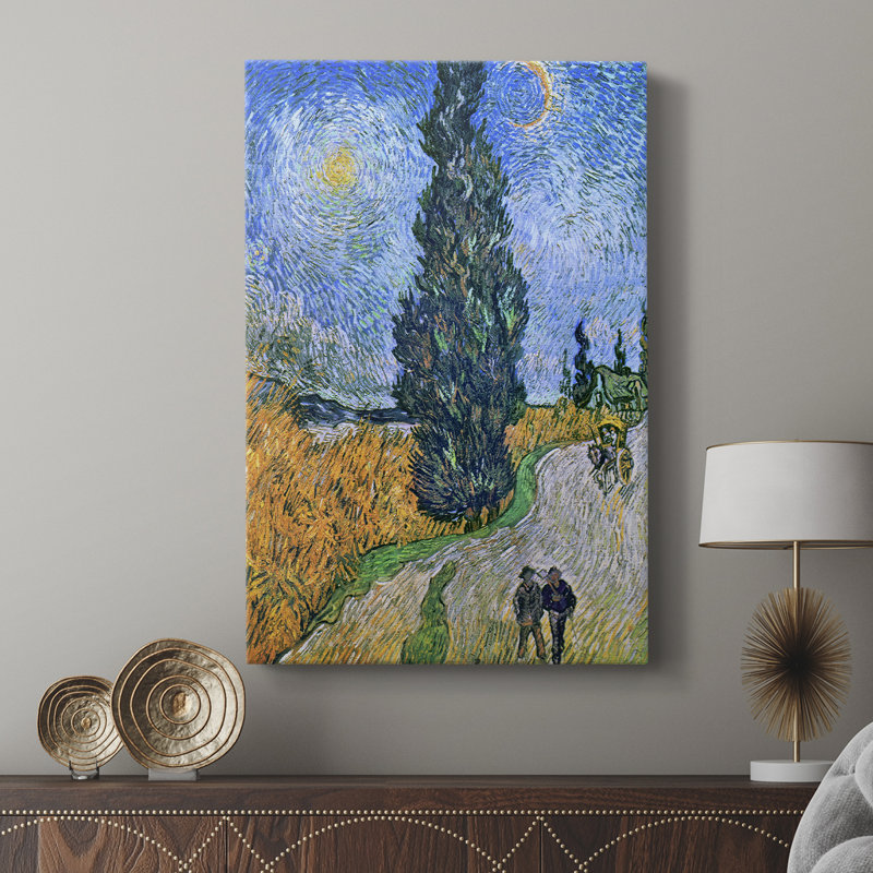 Paysage rétro Lxxv - galerie enveloppée de cavas, H 48 po x l 32 po