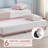 Twin Metal Daybed with Trundle Pullout Trundle Bed Frame with Arched Headboard Guest Sofa Bed with Steel Slat Support No Box Spring Required Easy Assembly Pink