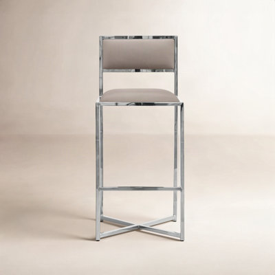 Malen Upholstered Counter Stool with Metal Frame