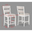 Ensemble de salle à manger 6 pièces à hauteur de comptoir Table rectangulaire blanche Bouteille de vin Chaises de rangement-821264208-821264210-821264219