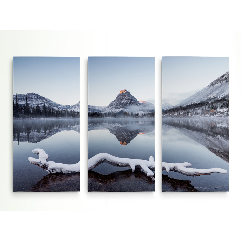 « two medicine valley after snowfall », reproduction de photo à multiples images sur toile tendue, 40 po x 60 po