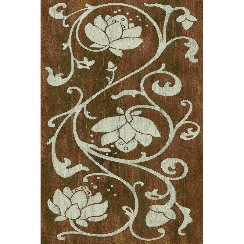 Faux bois floral I, H 18 po x l 12 po x P 1,25 po