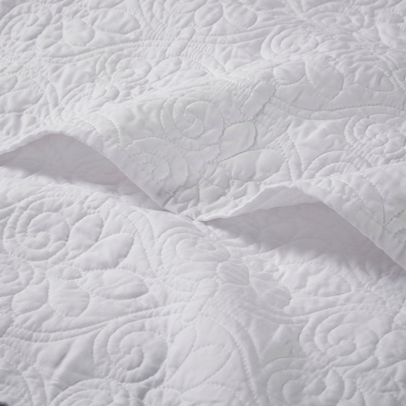 Oversized Quilted Throw, White