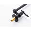 Robinet noir mat pour robinet de remplissage mural, capacité de pliage compacte, 360 tours, alimentation en eau stable à deux poignées, fonction laiton, tourner, vers la fuite,