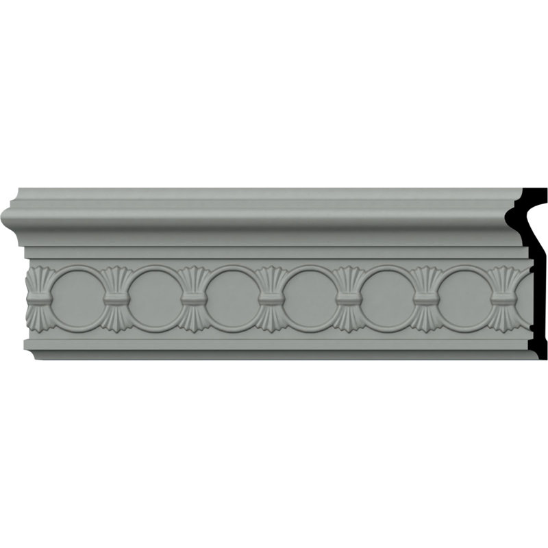 White Urethane Decorative Crown Chair Rail Molding Set