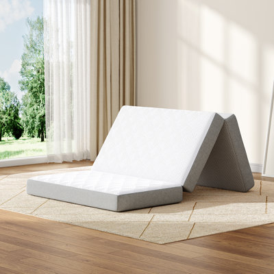 Tri-fold 4" Twin Medium Memory Foam Mattress
