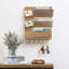 Wall Mail Organiser With Key Hooks, Wall Baskets and Mail Storage-880165433