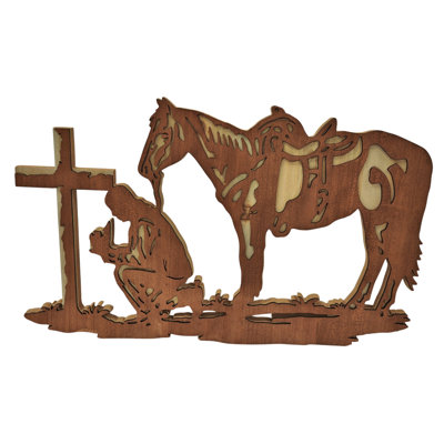 PLAQUE DU COWBOY EN PRIÈRE