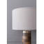 Lampe de table 16 x 16 x 23,5 po gris et argent brossé (assemblage de l'abat-jour requis)