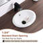 Petit lavabo pour salle de bain 16 po x 12 po KARAMAG
