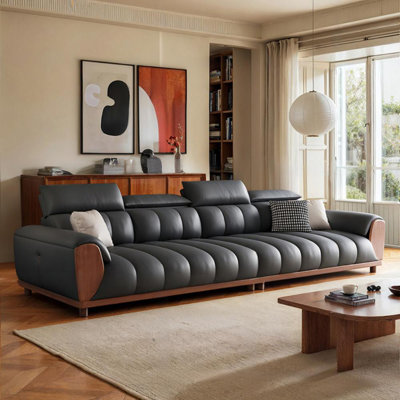 Adjustable Headrests Straight Sofa