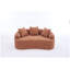 Canapé courbé Coral 2 places en chenille compacte avec coussins, aucun assemblage requis pour les appartements-1996907371
