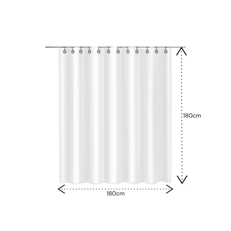 Aquarium White & Blue Shower Curtain