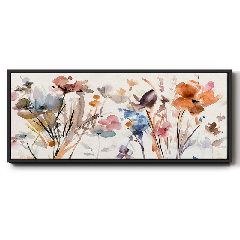 Pop Garden- Framed Canvas, 8" H x 20" W