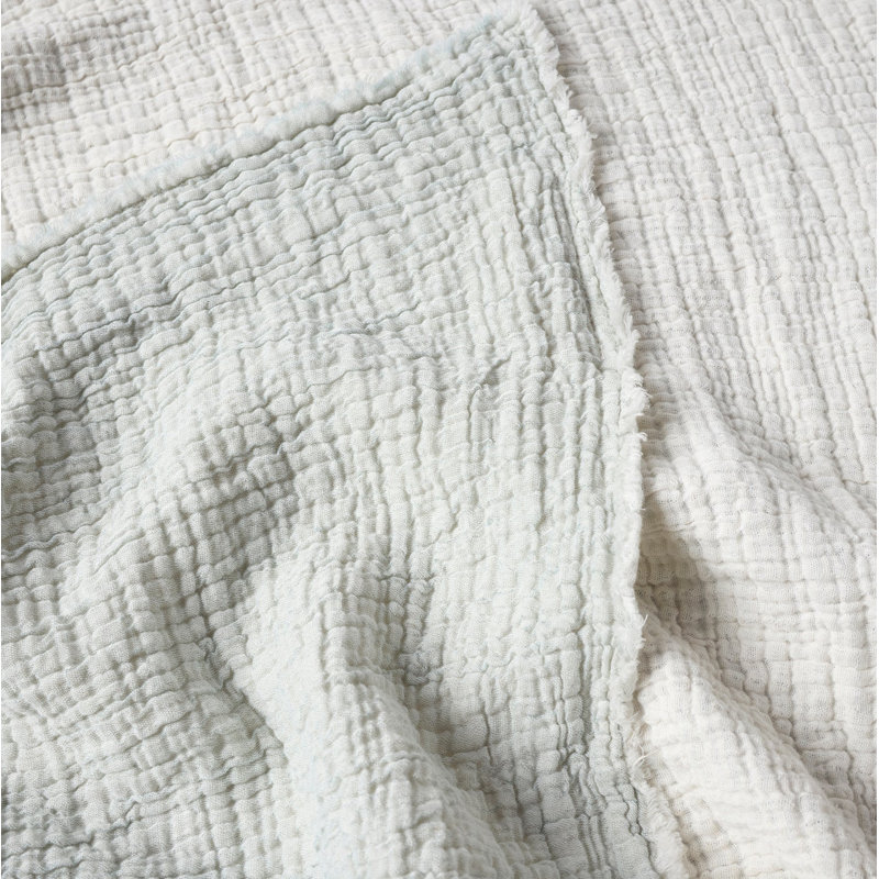 Topanga Matelasse Blanket, Throw, Tidal Chambray