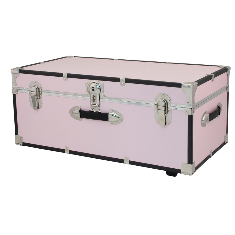 Lynne Manufactured Wood Camp Trunk / Footlocker, Blush