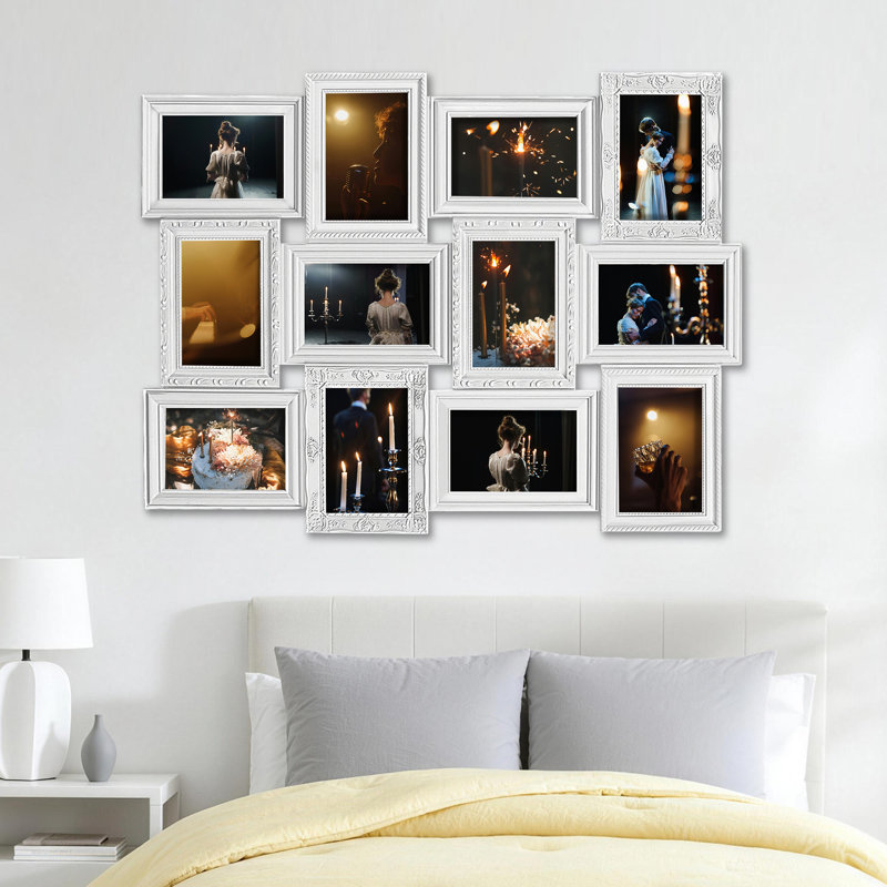 Ensemble de 12 cadres photo Heilman, White