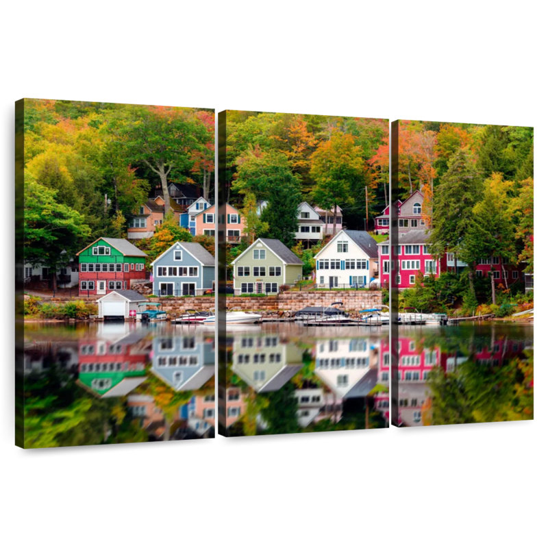 Maisons en bois du lac Winnipesaukee, H 20 po x l 33 po