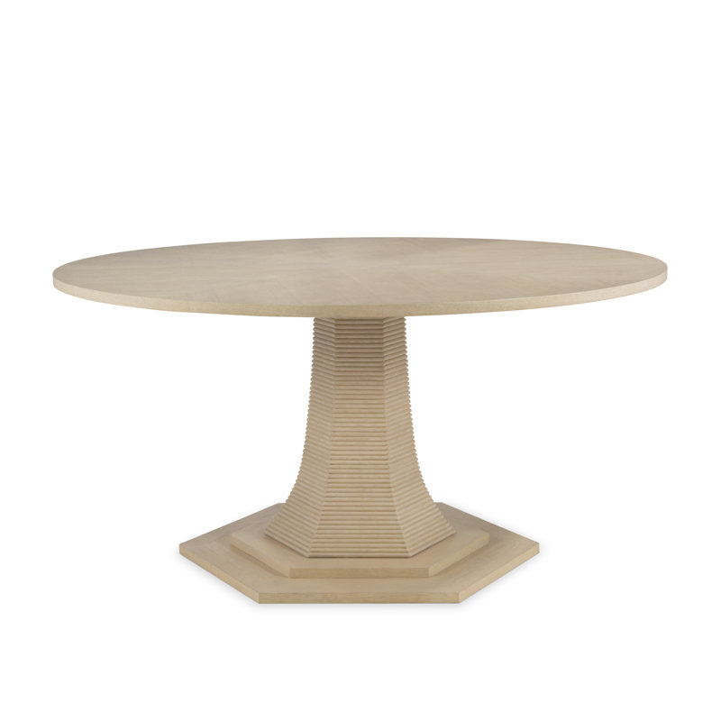 Maitland Smith Oak Round Solid Wood Dining Table