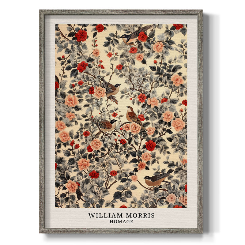 WM MORRIS Series CCXCIII Framed Print - Solid Wood, 11" H x 9" W