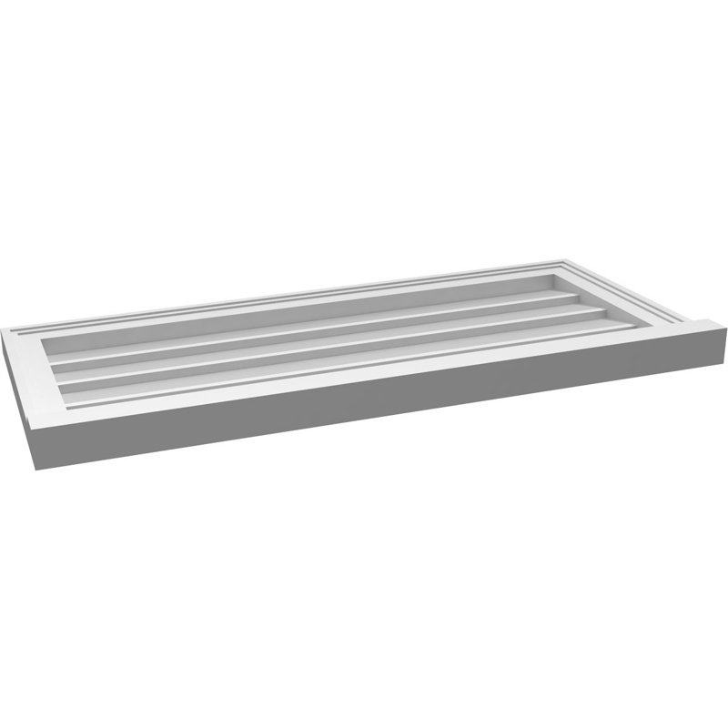 Cadre de seuil Brickmould, brun clair apprêté, H 16 po x l 36 po x P 2 po