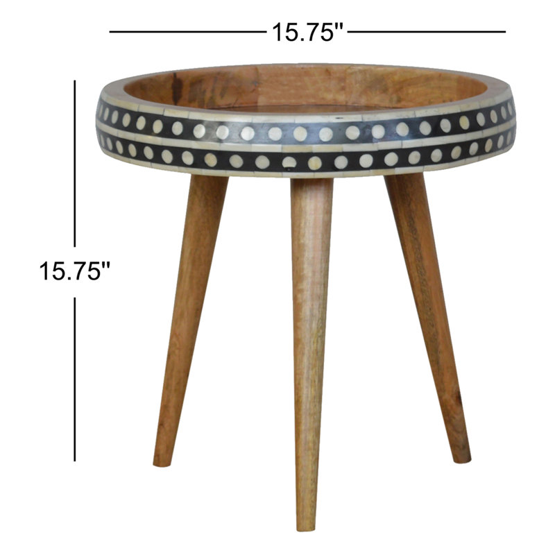Small Patterned Nordic Style End Table