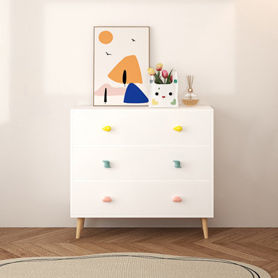 Commode 3 tiroirs, table de chevet pour chambre à coucher, armoire de rangement, commode de chambre à coucher