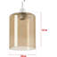 12cm H Glass Drum Lamp Shade in Amber