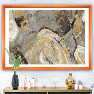 " Painted Gold Stone "