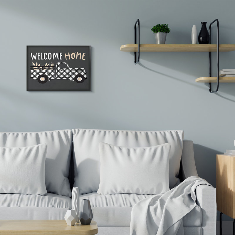 "Welcome Home" par Arrolynn Weiderhold-impression d’art graphique, Giclée encadrée noir minuit, H 16 po x l 20 po x 1,5 po