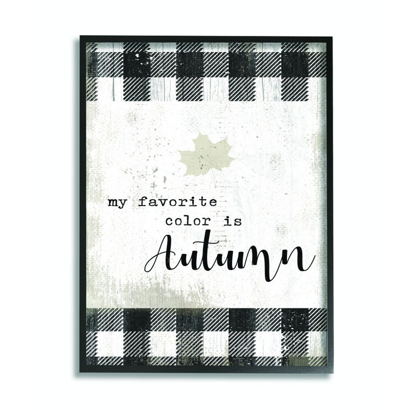 «Favorite Season Is Autumn», impression, Giclée encadrée noir minuit, H 14 po x l 11 po