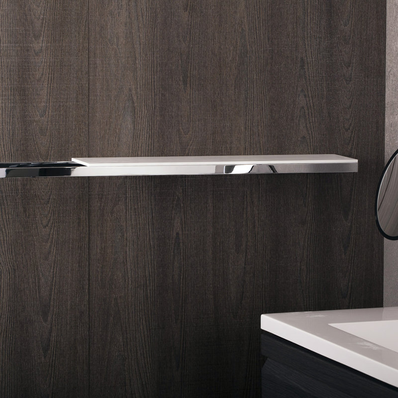 Tablette flottante pour salle de bain Karn, Brossé