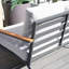 Causeuse d'extérieur en aluminium avec coussins