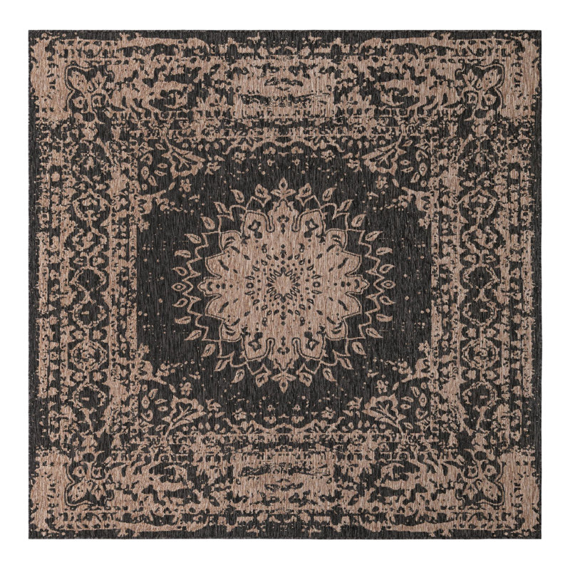 Tapis intérieur / extérieur Ornate Lamotte, Carré 7 pi 10 po