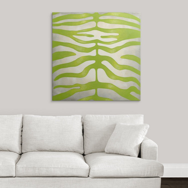 « iii » chariklia zarris, impression Vibrant Zebra, H 35 po x l 35 po x P 1,5 po, Toile