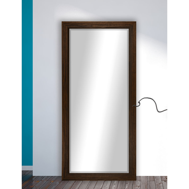 Daneille Solid Wood Flat Mirror, Mocha