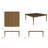 Square Teak Outdoor Dining Table With Umbrella Hole , 71.5'' in. W 71.5'' in. D