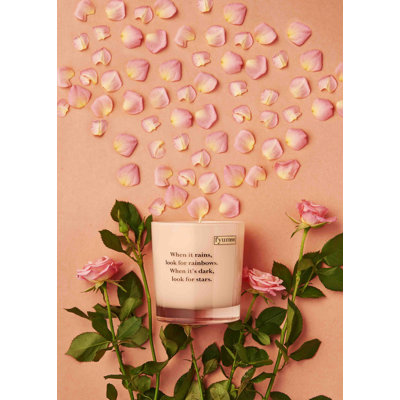 Pink Rose Scented Jar Candle