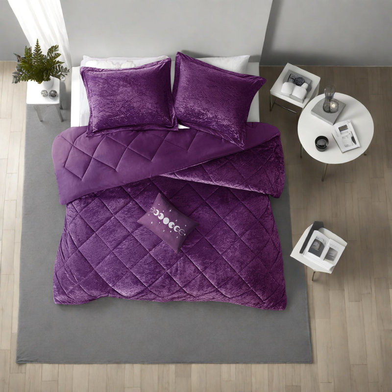 Ensembles de literie en velours luxueux, polyester hypoallergénique, confort de chambre à coucher glamour