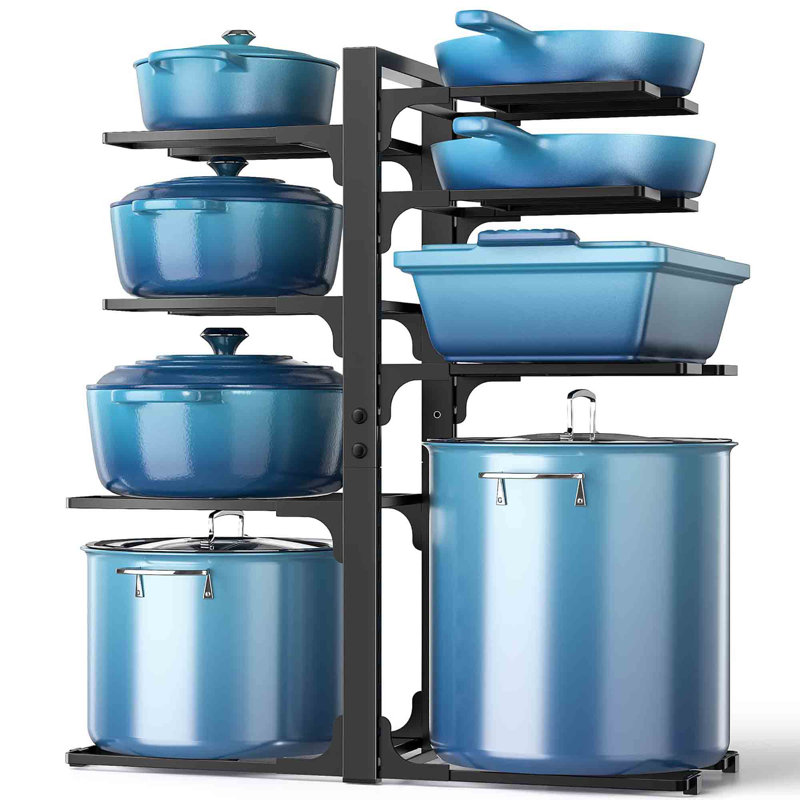 Metal Rectangle Free Standing Pot Rack, 21.06" H x 18.9" W x 8.07" D