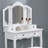 Devhan Make-up Vanity Table and Stool Set-1615348398