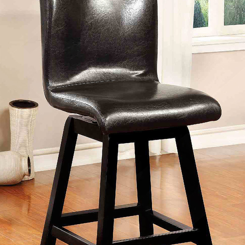 Chaise de salle à manger à hauteur de comptoir en similicuir de 2 po