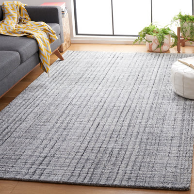 Abstract Hand Tufted Performance Striped Rug
