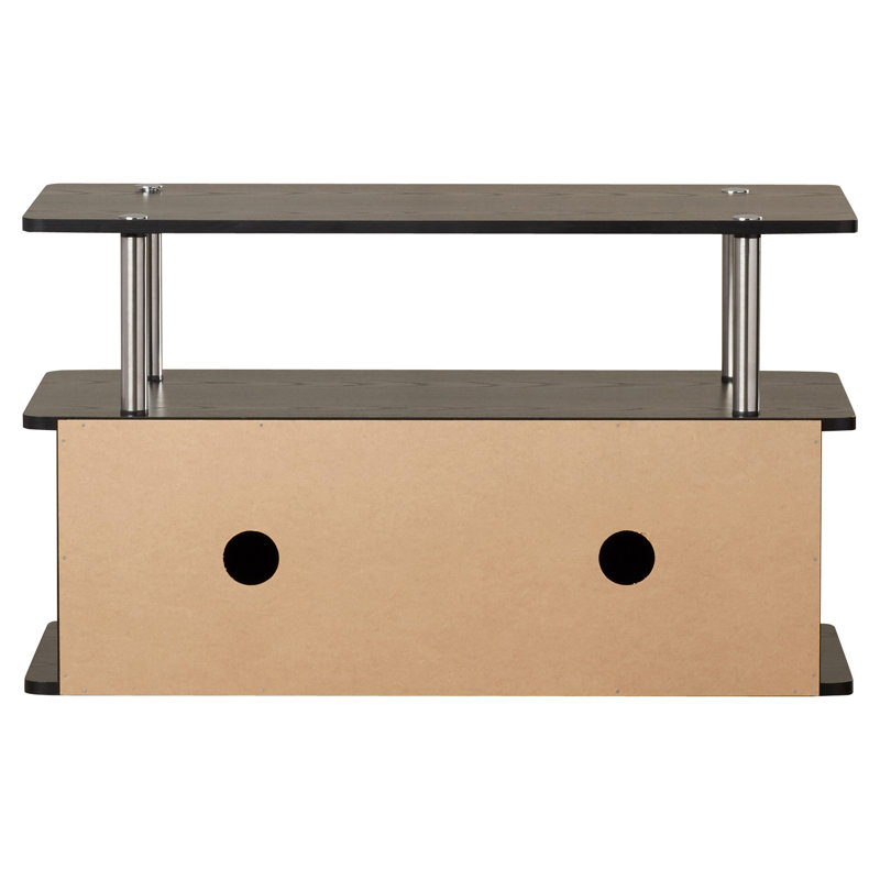 Edwin Chenda Octagon Glass Top Coffee Table With Geometric Base, Espresso
