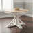 Retro Extendable Dining Table With Butterfly Leaf - Solid Wood Base, Oval/Round Convertible For 6 People-564971147-564971146