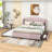 Hartli Queen Linen Upholstered Platform Bed with 2 Drawers and Twin Trundle-1641745119