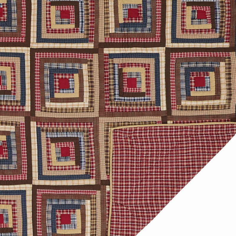 Braxton Twin Red Cotton Reversible Kids Quilt
