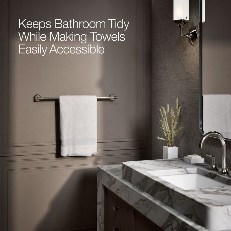 Occasion Towel Bar, Vibrant Polished Nickel, 2.31" H x 24" W x 3.5" D